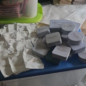 Kinsley Armelle White Pouches & White Tins.